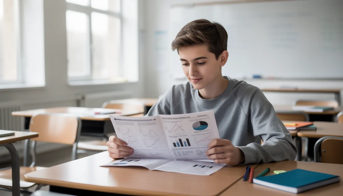 Student confidently reading ACT Science data representation passage