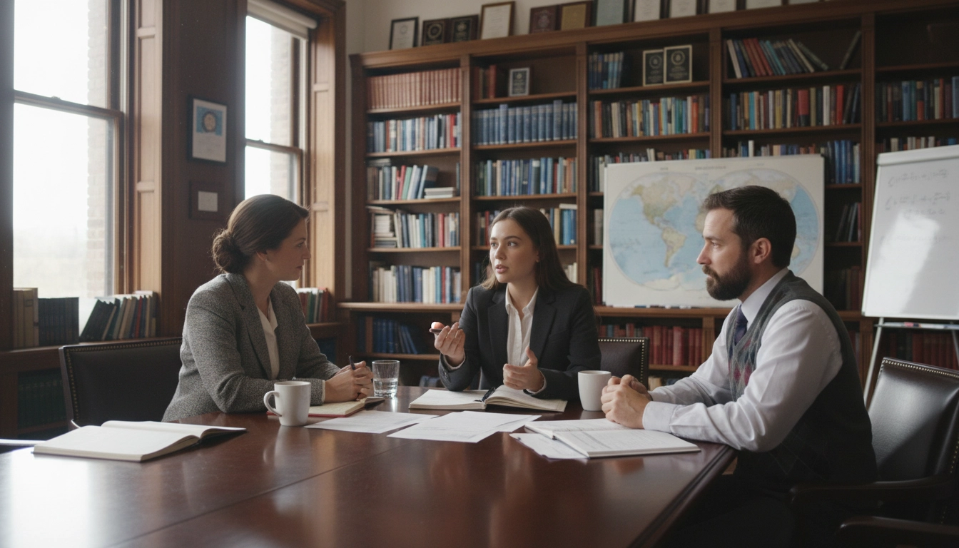 Graduate school interview with faculty panel