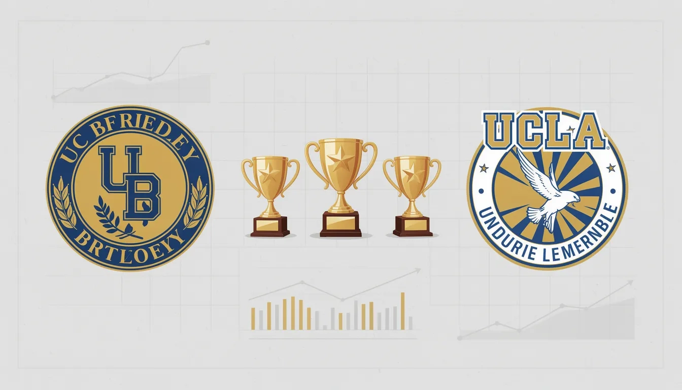 UC Berkeley and UCLA ranking comparison graphic