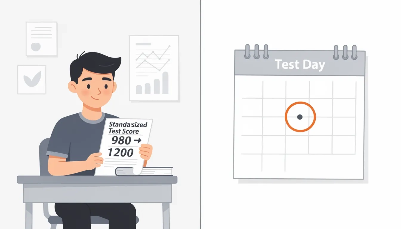 Diagnostic score and target score comparison chart for SAT planning