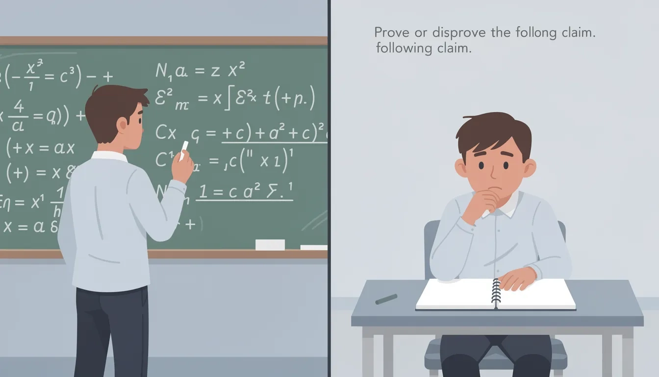 Contrast between computational math and proof-based reasoning