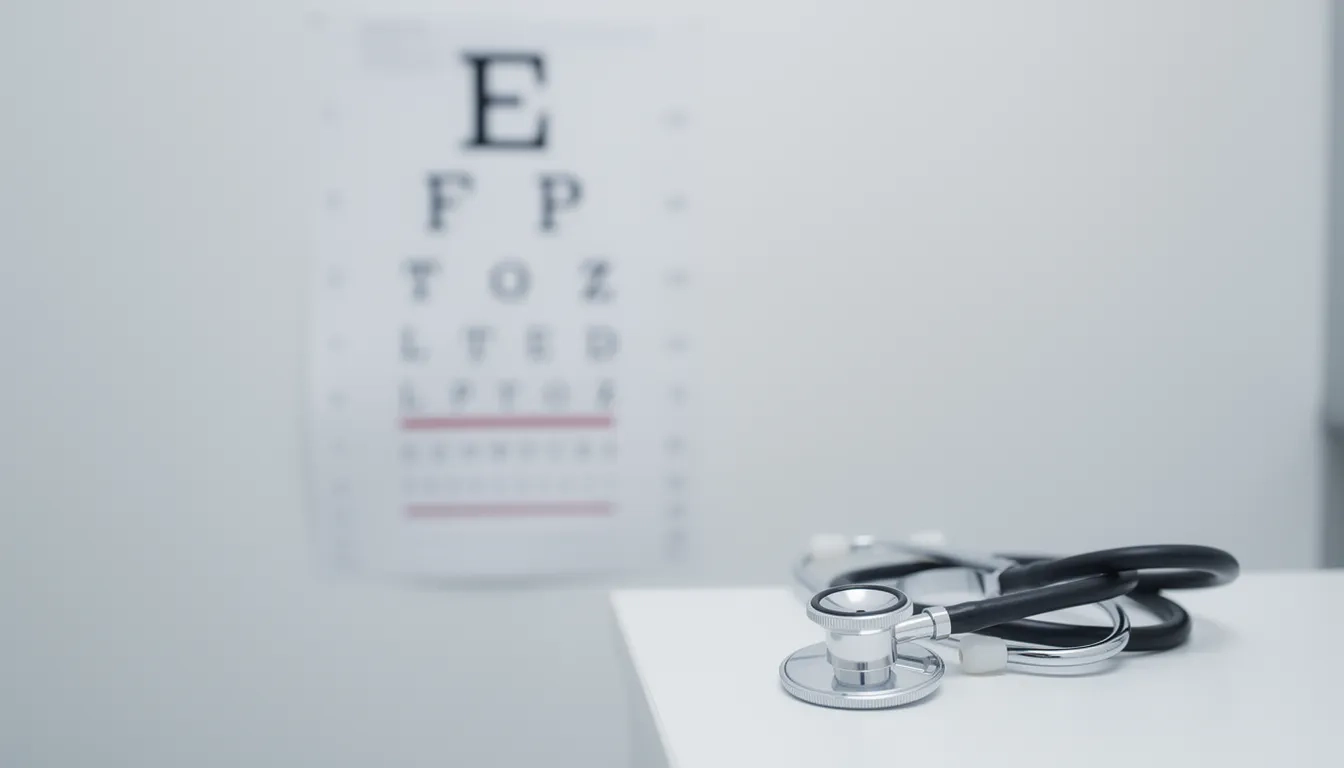 Eye chart used to measure visual acuity for legal blindness determination