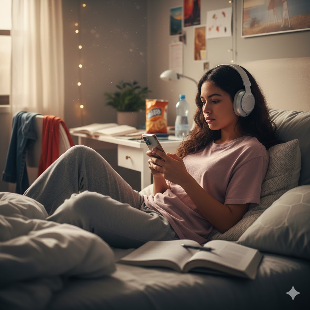 student lounging and not doing homework - finish the school year strong