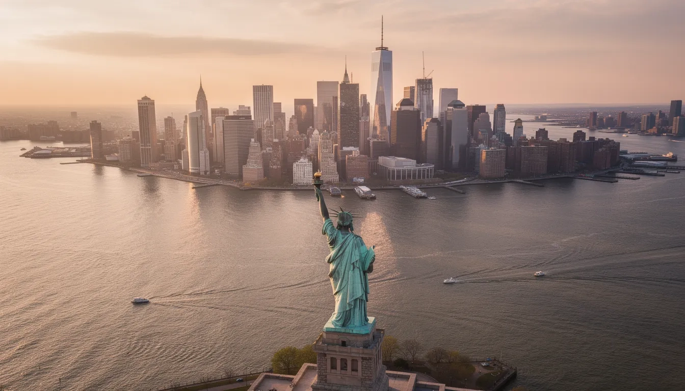 New York City skyline representing educational opportunity in New York State