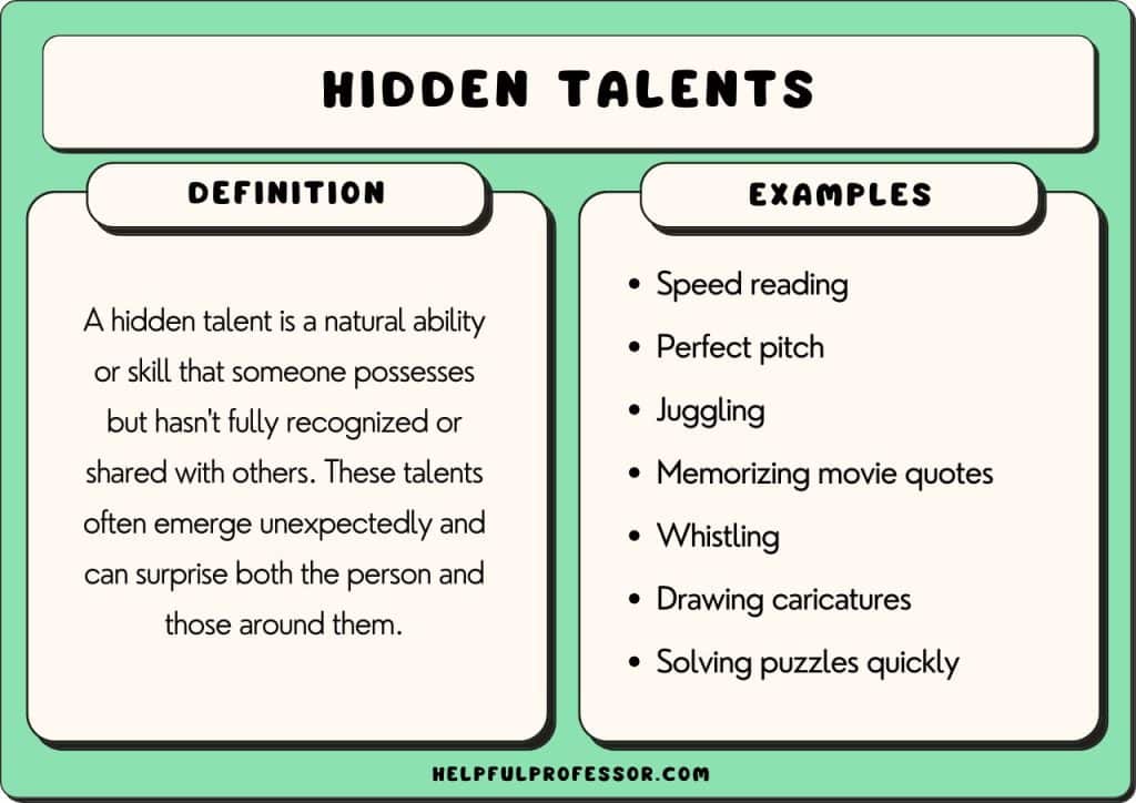 101 Hidden Talents Examples