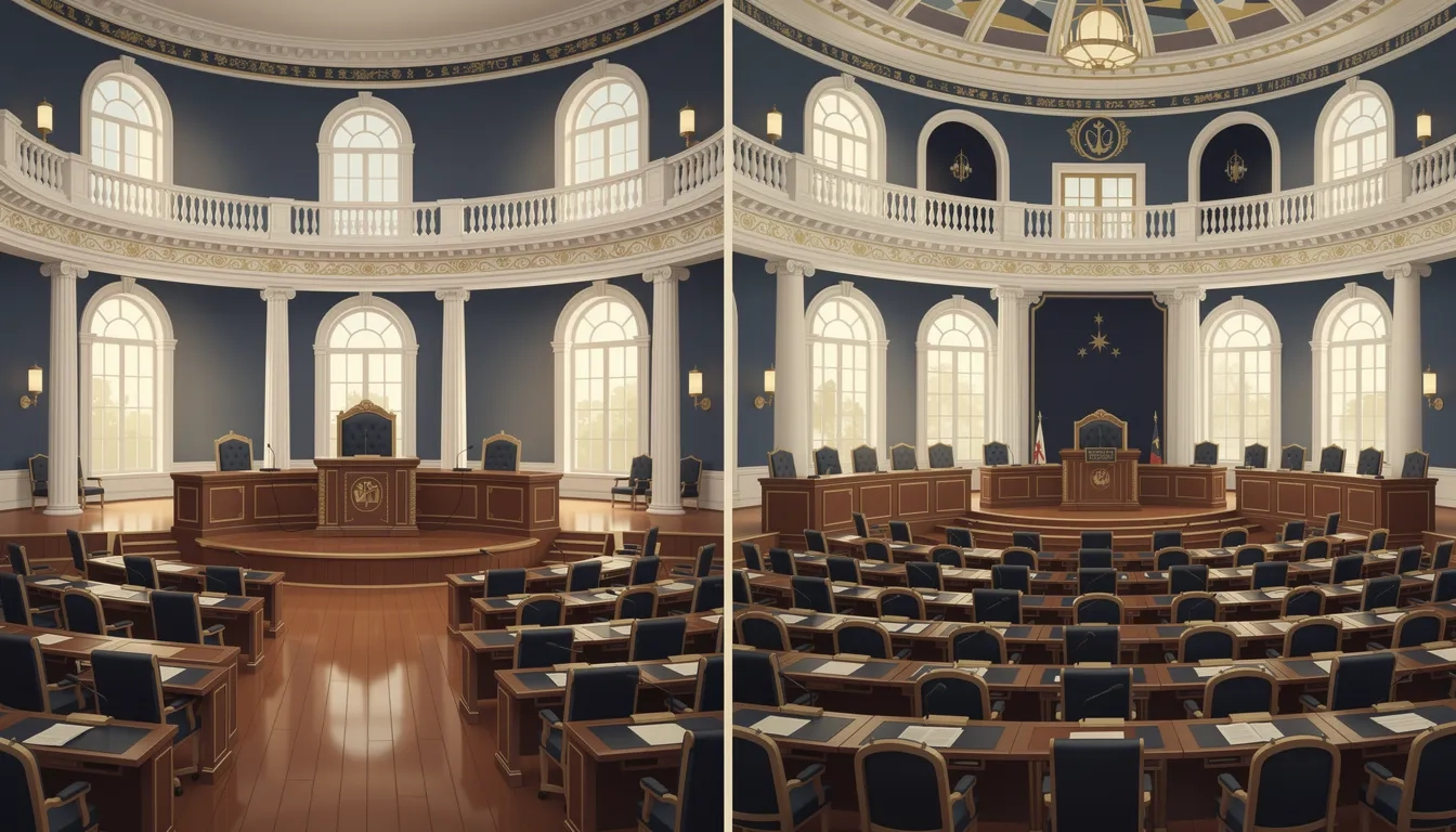Illustration of Maryland's two legislative chambers representing the Senate and House of Delegates scholarship programs