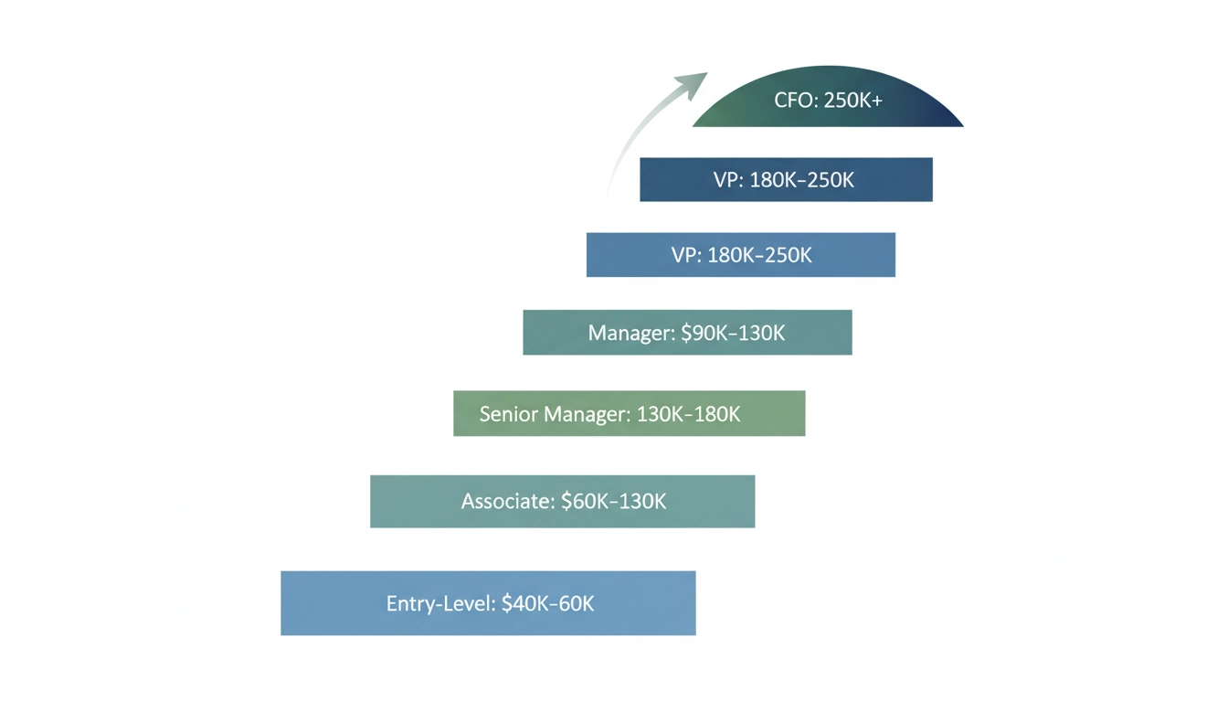 Accounting career salary ladder from entry-level to CFO