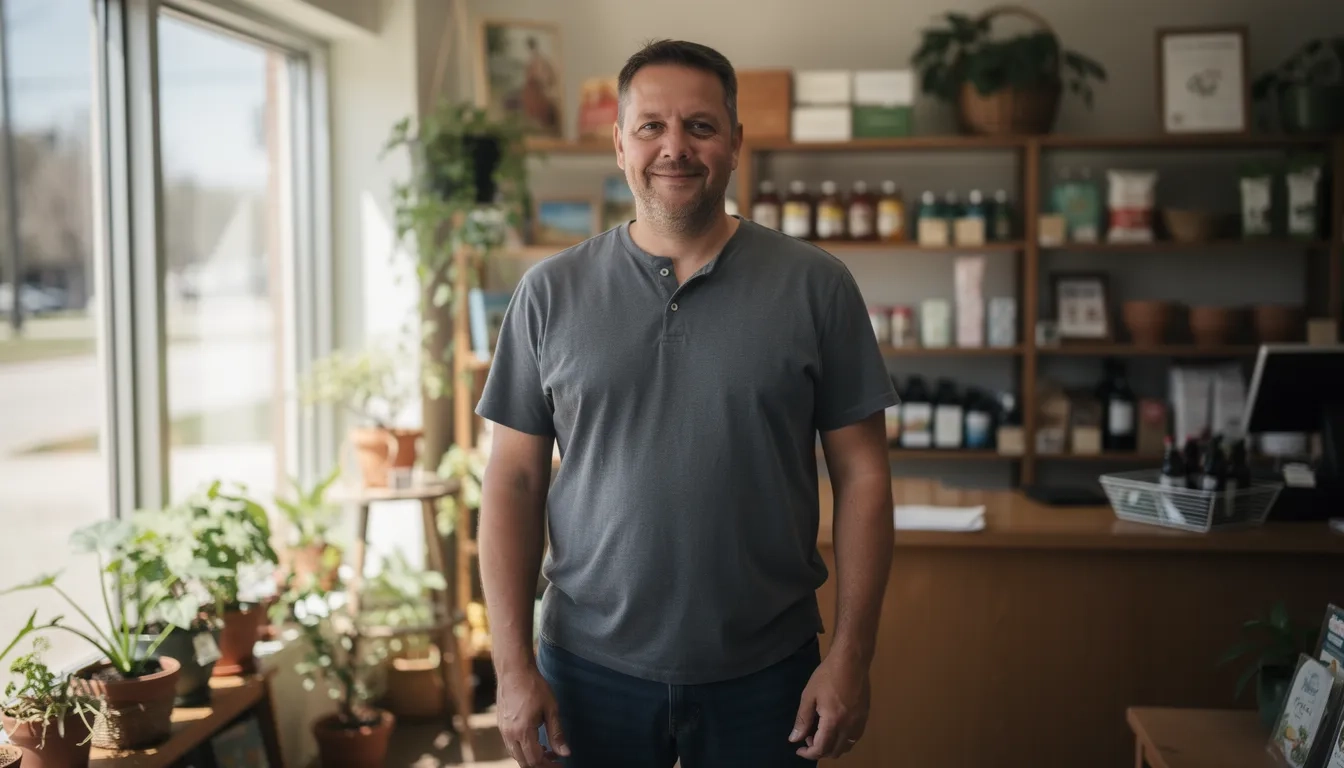 Ohio small business owner in their storefront