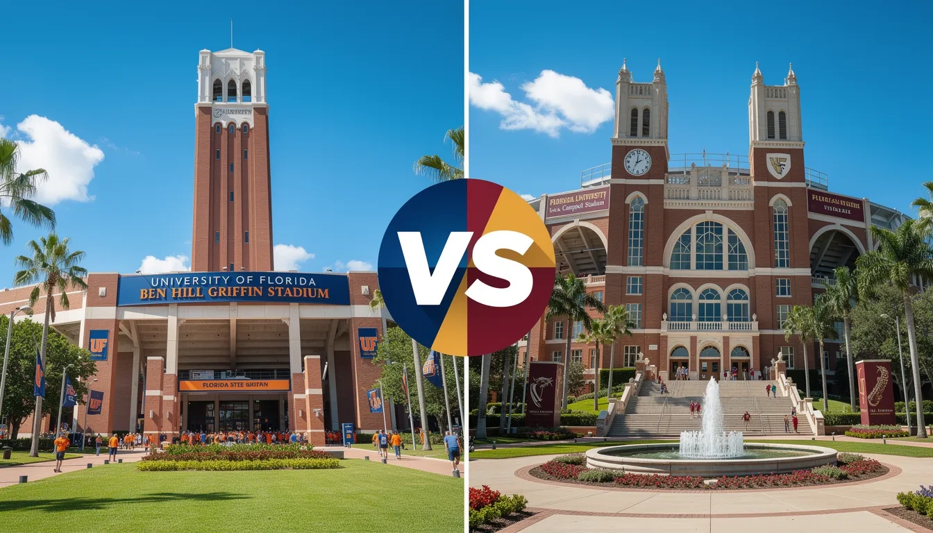 University of Florida vs Florida State University campus comparison