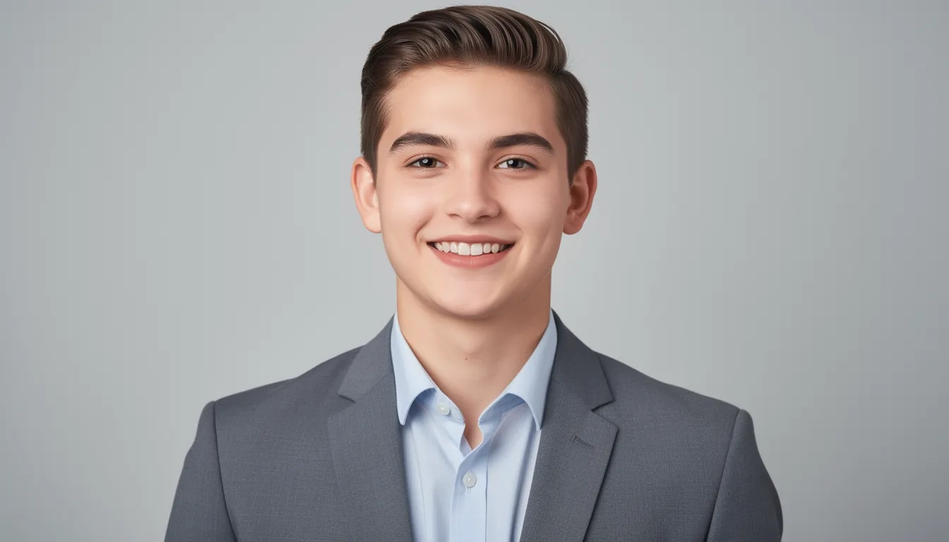 Professional LinkedIn profile photo example for a student