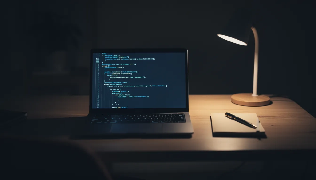 Laptop with code on screen representing a self-taught path into a tech career