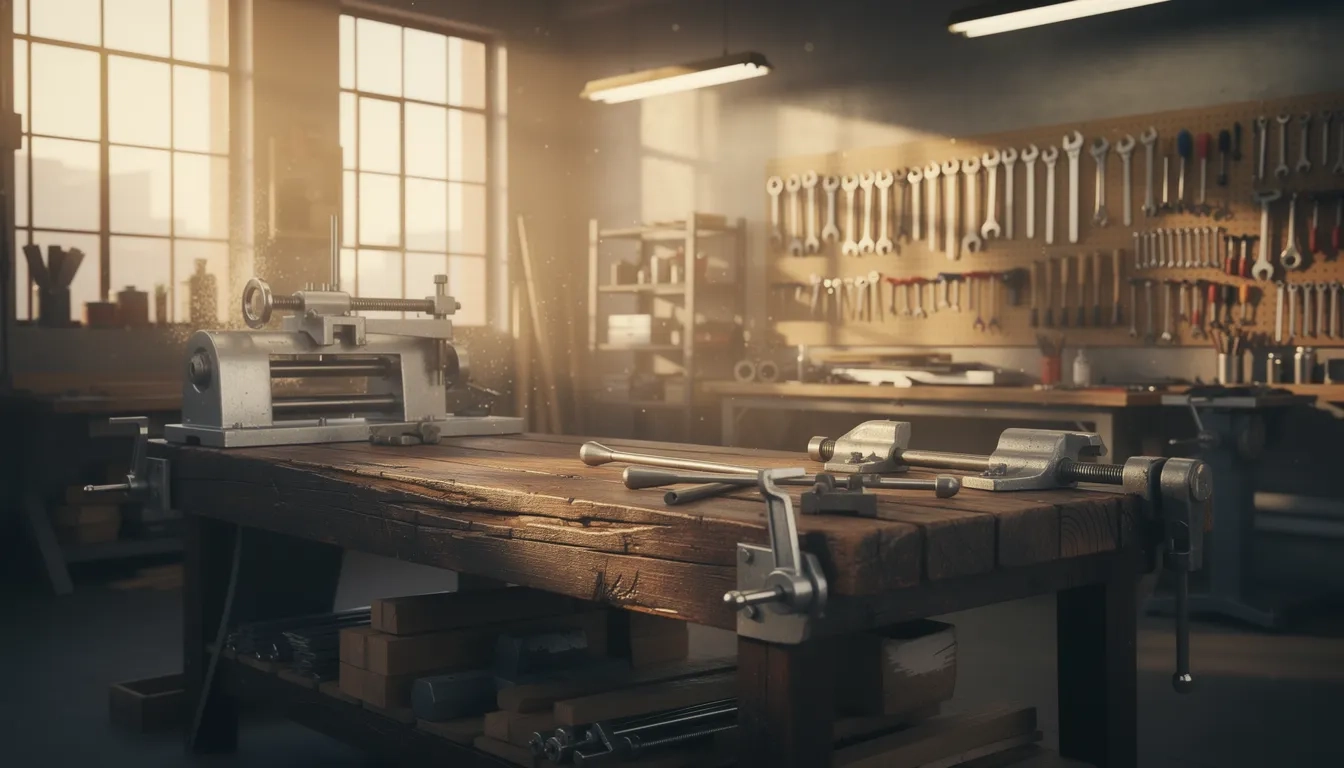 Sunlit trade workshop with tools and workbenches representing paid apprenticeship pathways