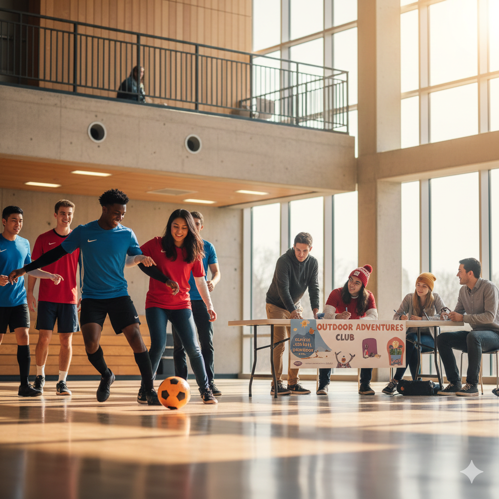 students participating in intramural sports