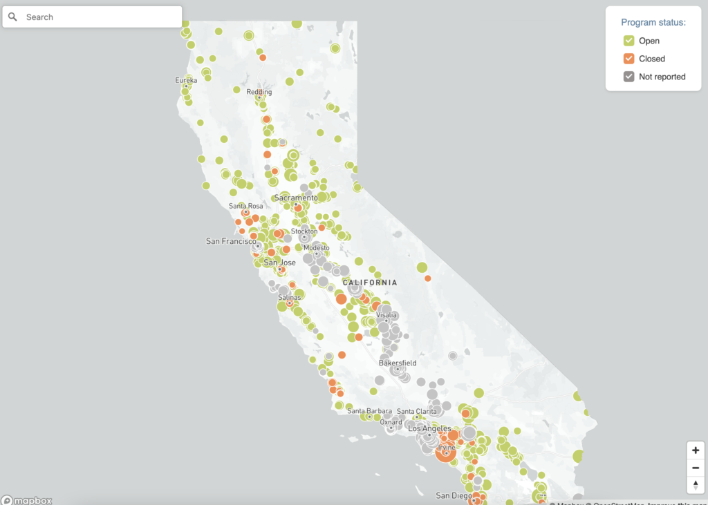 Map: Head Start programs across California