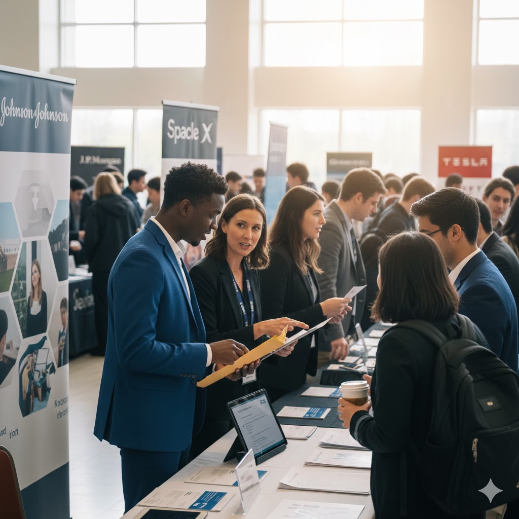 internship fair on a college campus - find paid internships in 2026