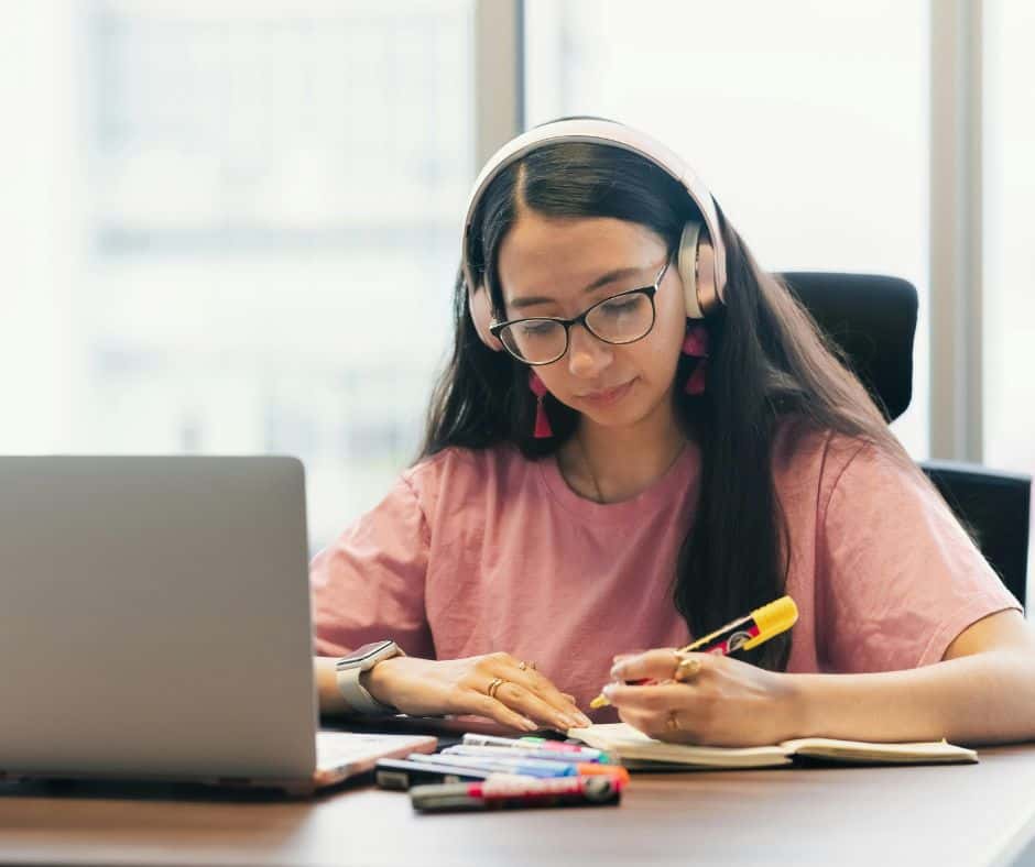 student creating better study habits