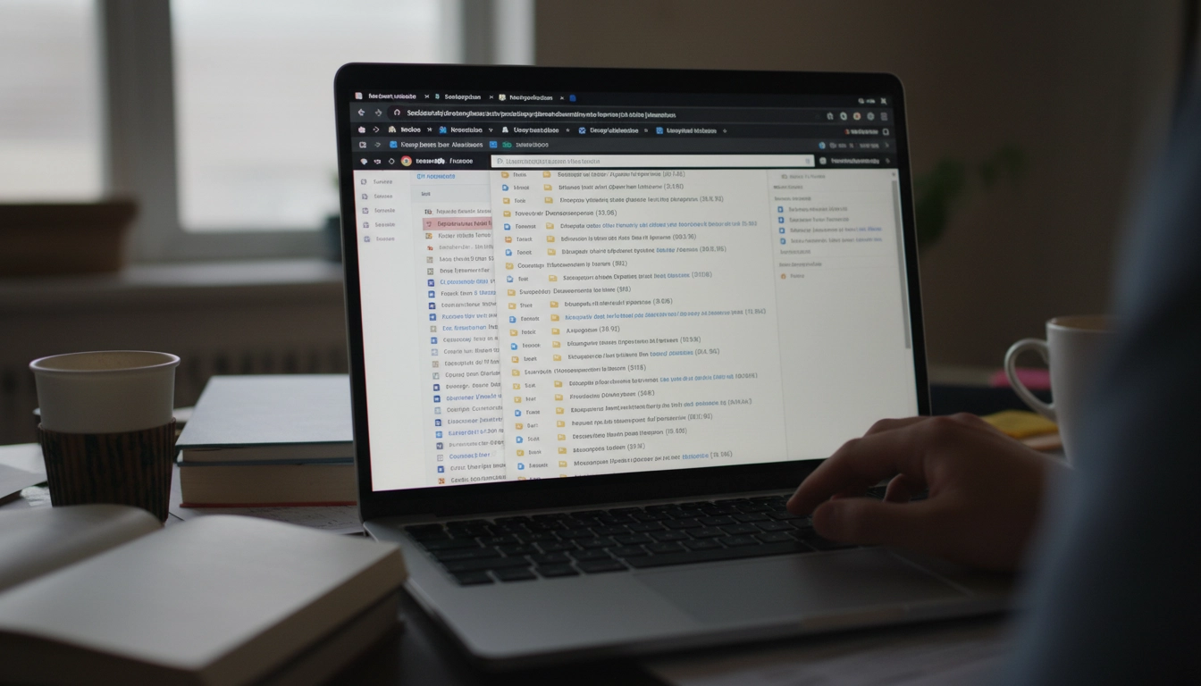 Overwhelmed email inbox with hundreds of scholarship emails