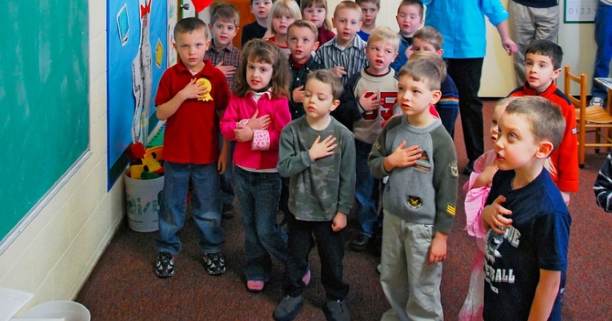 No, you can’t make students stand for the Pledge of Allegiance