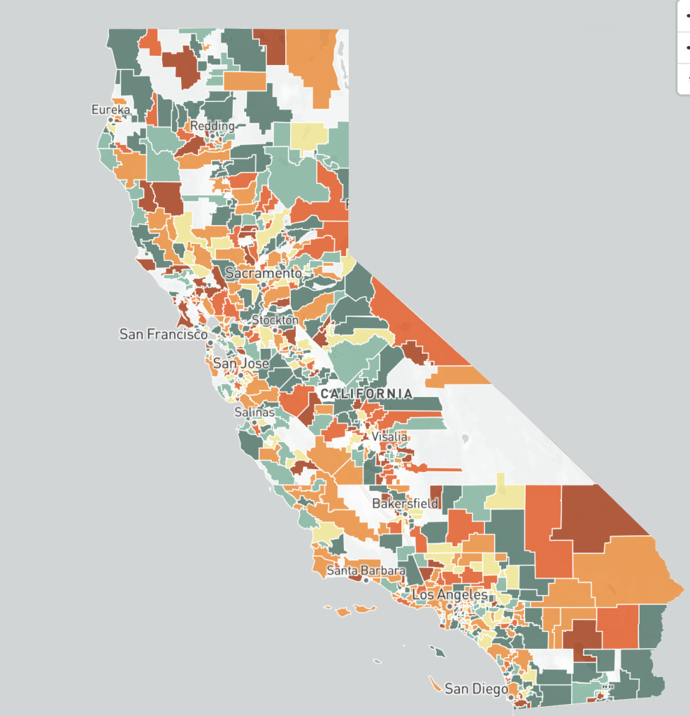 Map: Most California districts identified more homeless students this year