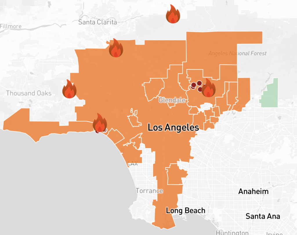 Schools damaged and districts closed due to fires in Los Angeles County