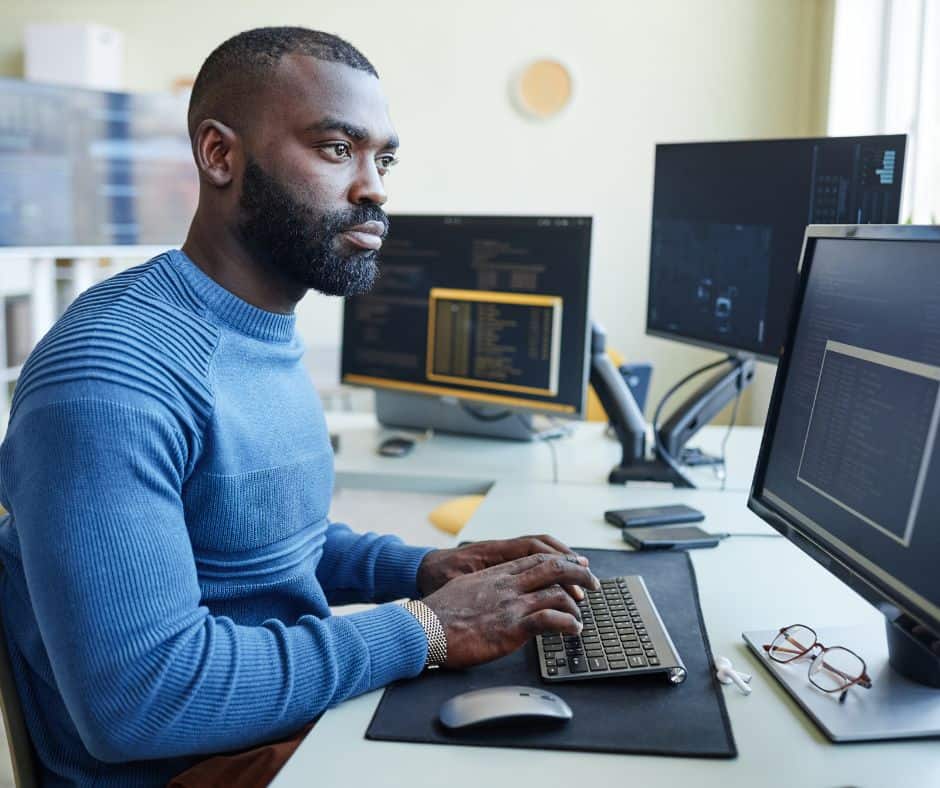 software engineer at their computer