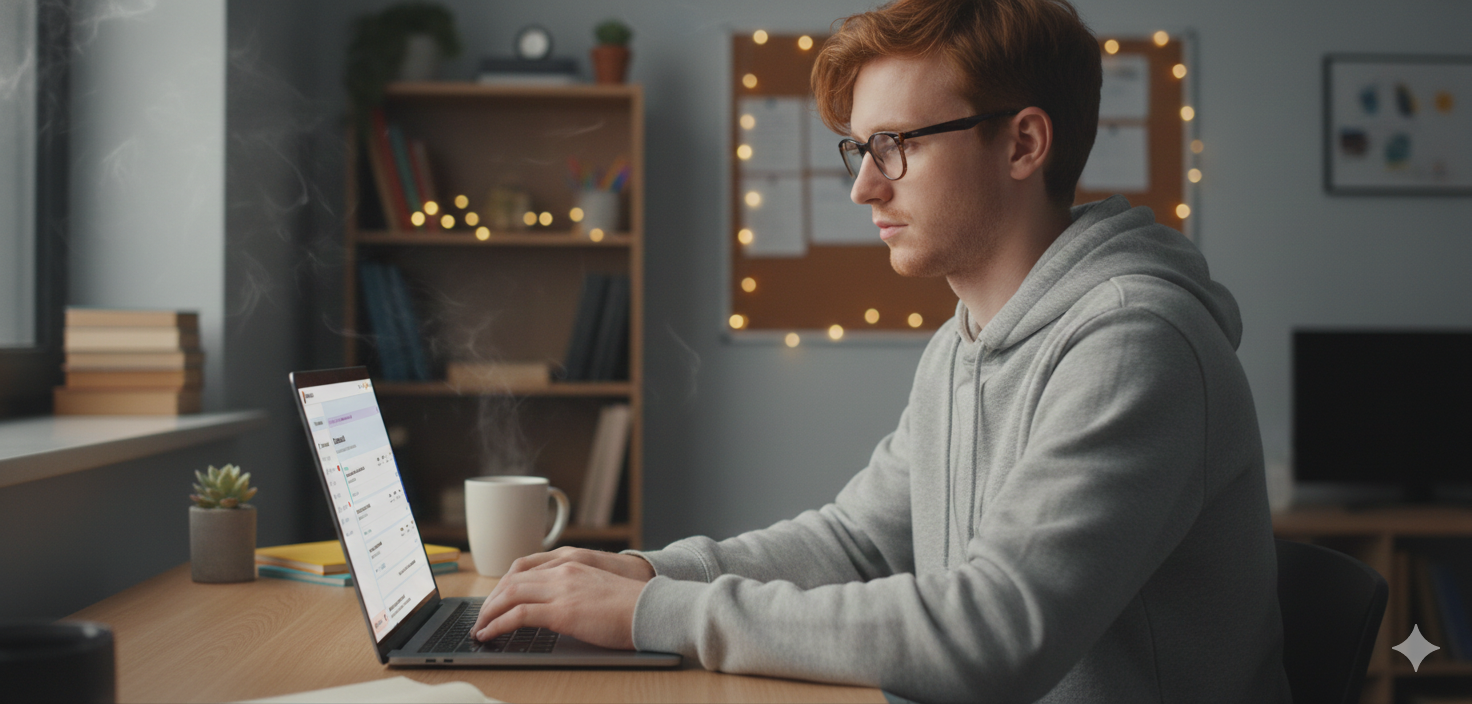 Student applying for scholarships