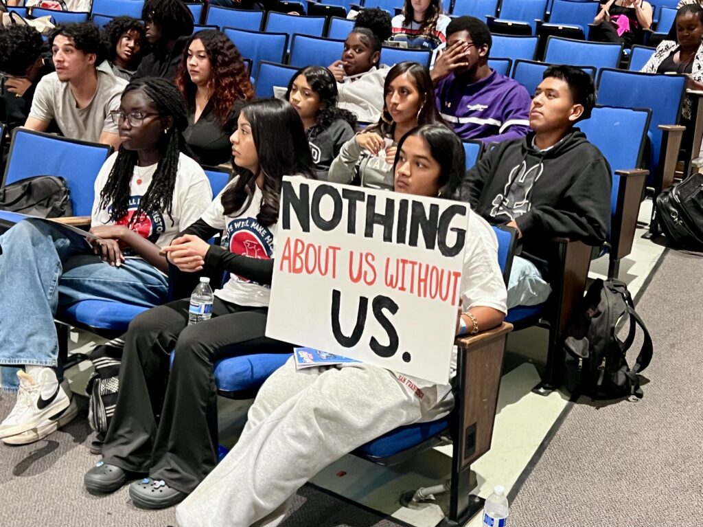 ‘Nothing about us without us,’ students say as they head to polls