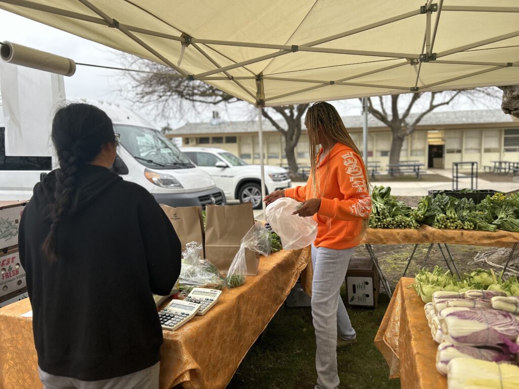 Farmers markets in this school district provide access to healthy food options