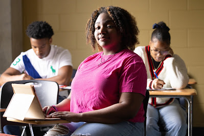 Group of Three College Students