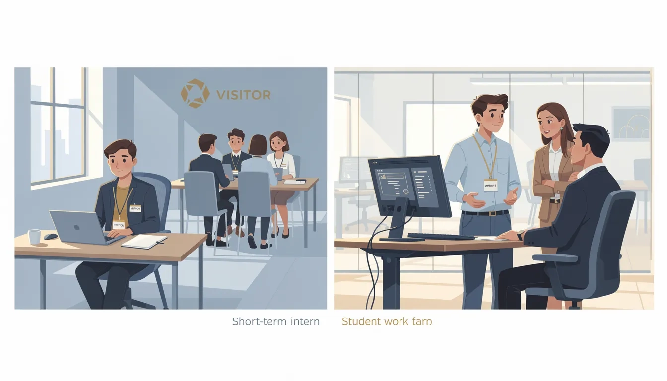 Side-by-side comparison of a student intern versus a co-op student fully integrated into a professional workplace