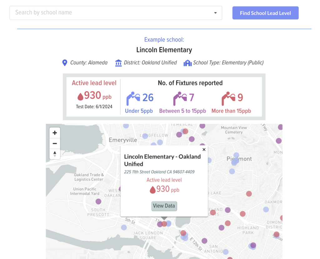 Lead levels in California schools’ drinking water
