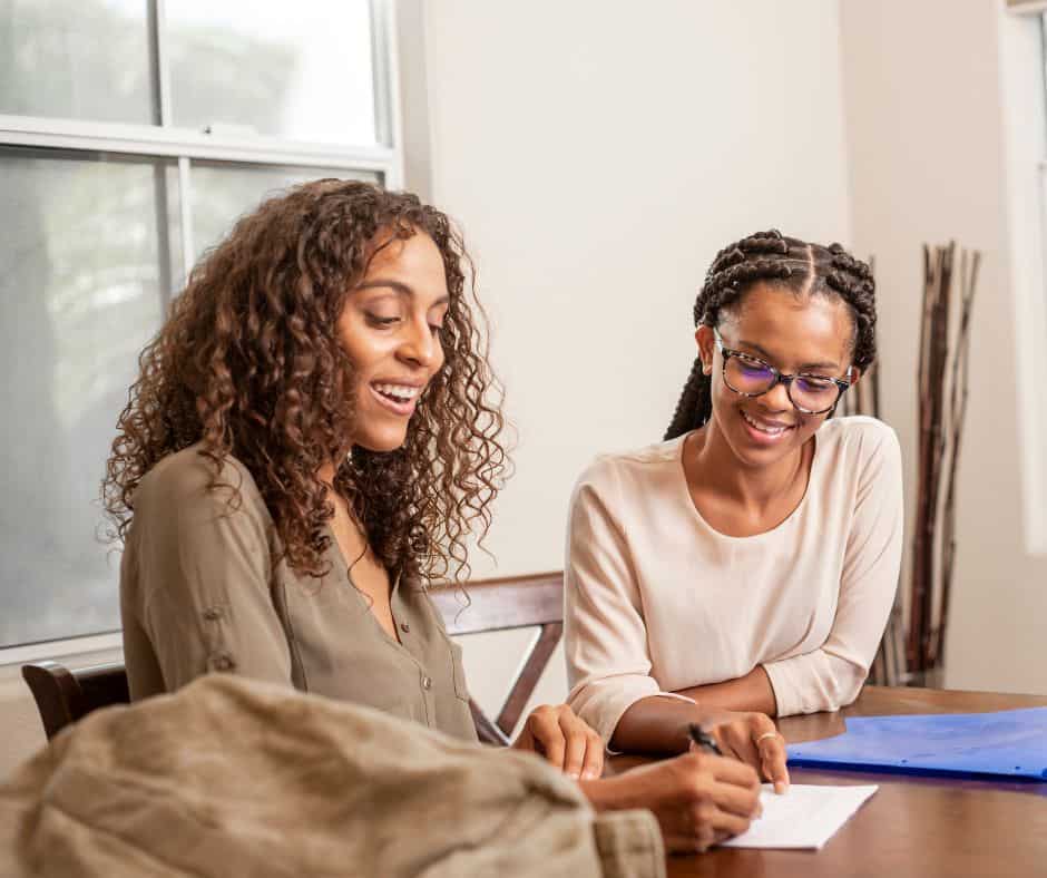 college student getting help from a tutor