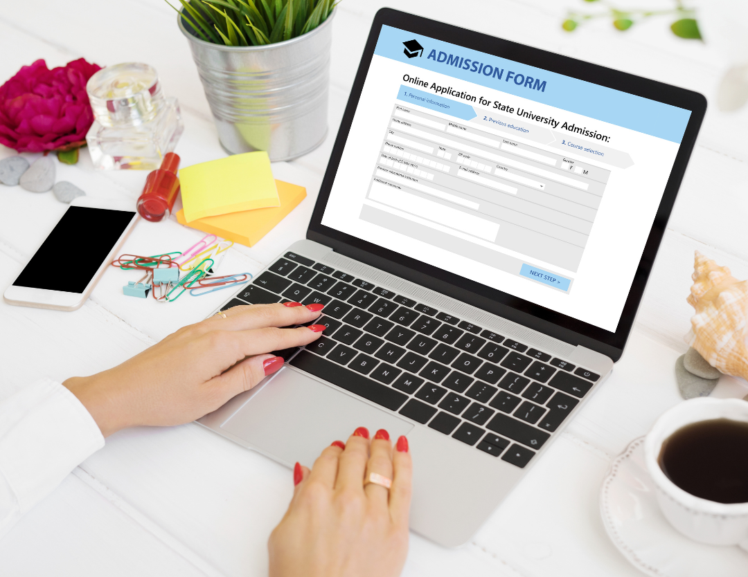 college application on laptop - college application deadlines