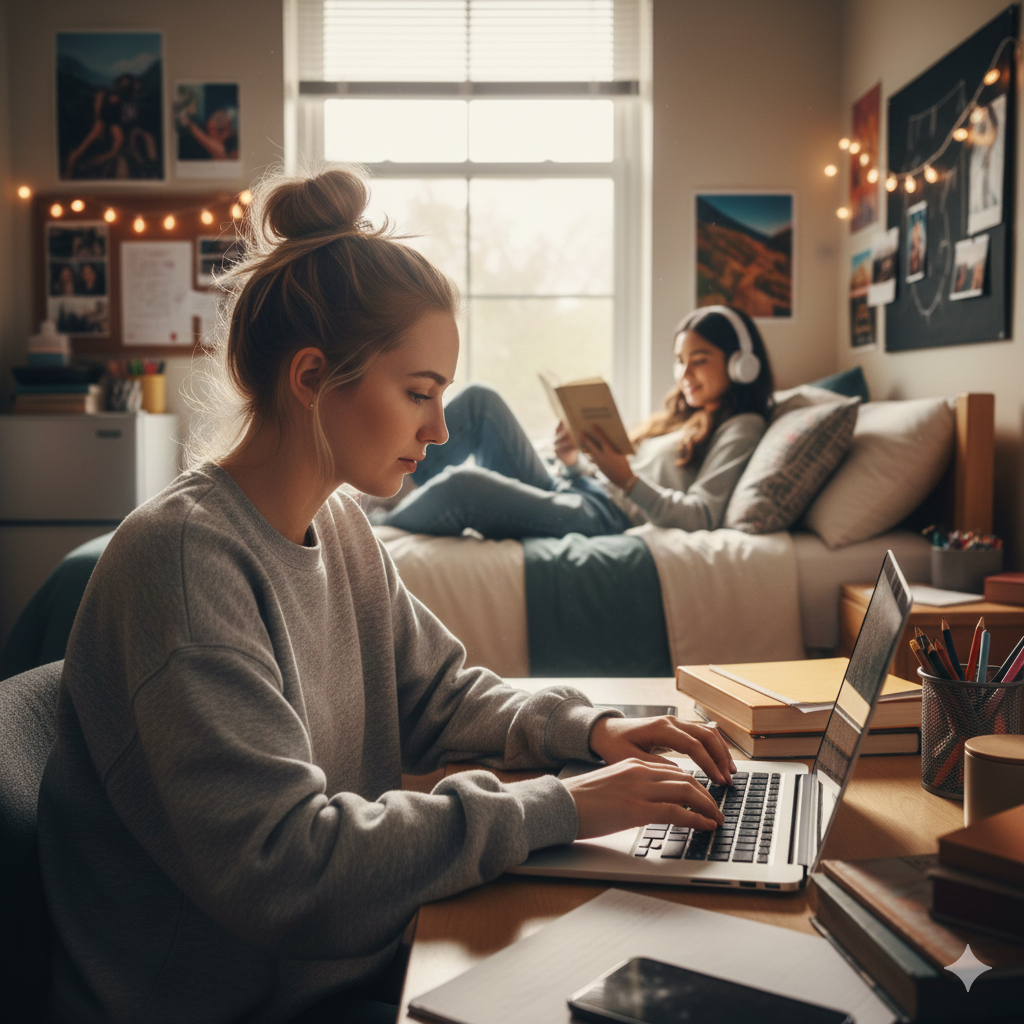 Student applying for scholarships