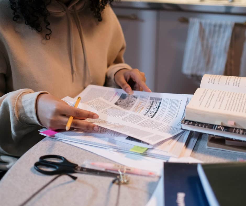 student applying for a scholarship