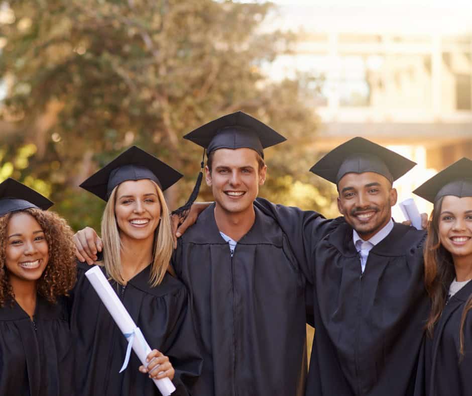 students graduating magna cum laude