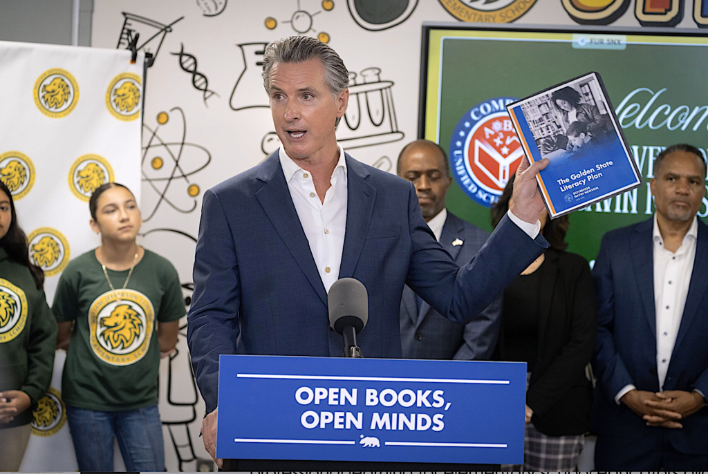 Newsom promises funding to jump-start early literacy