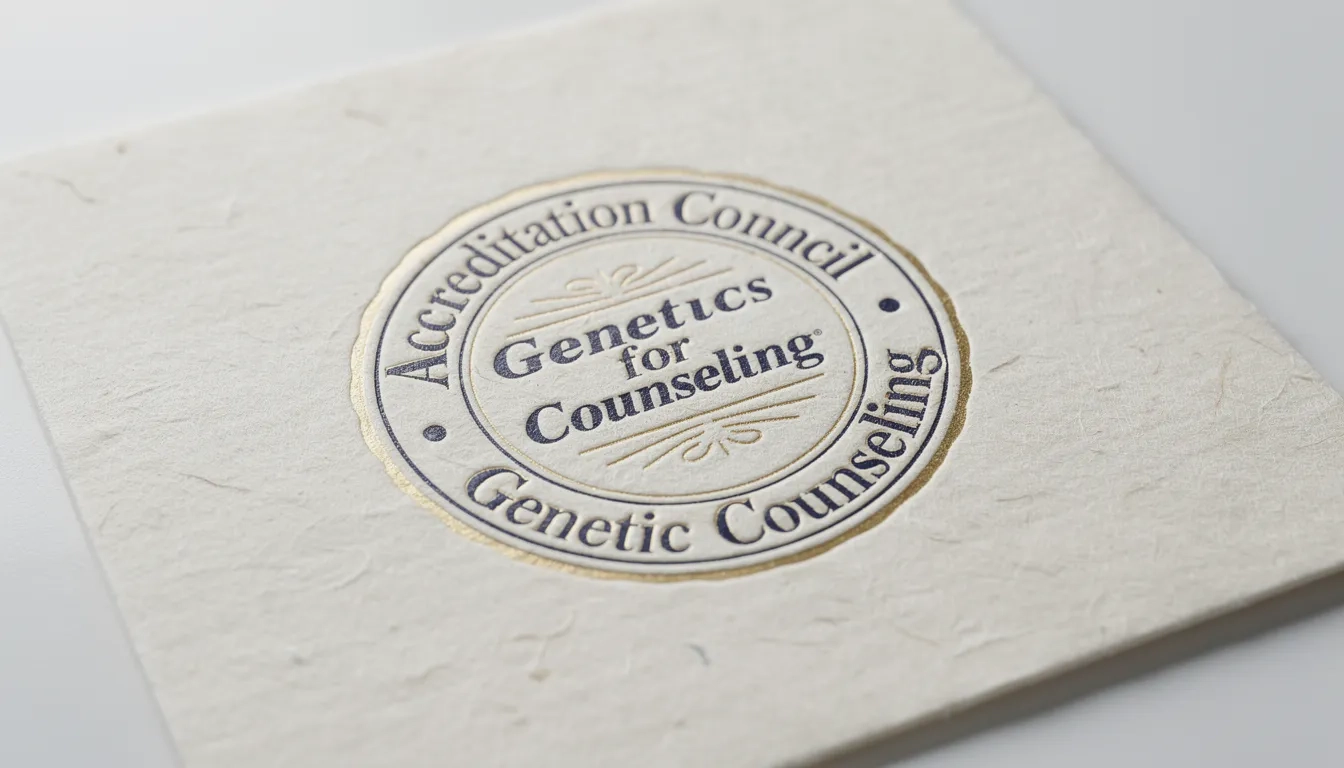 ACGC accreditation certificate seal representing program credentialing for genetic counseling