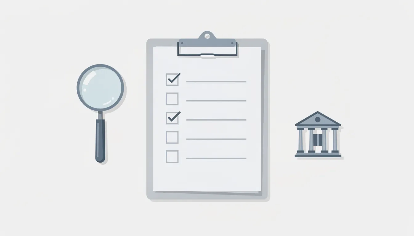 Clipboard with ranked checklist representing university ranking methodology