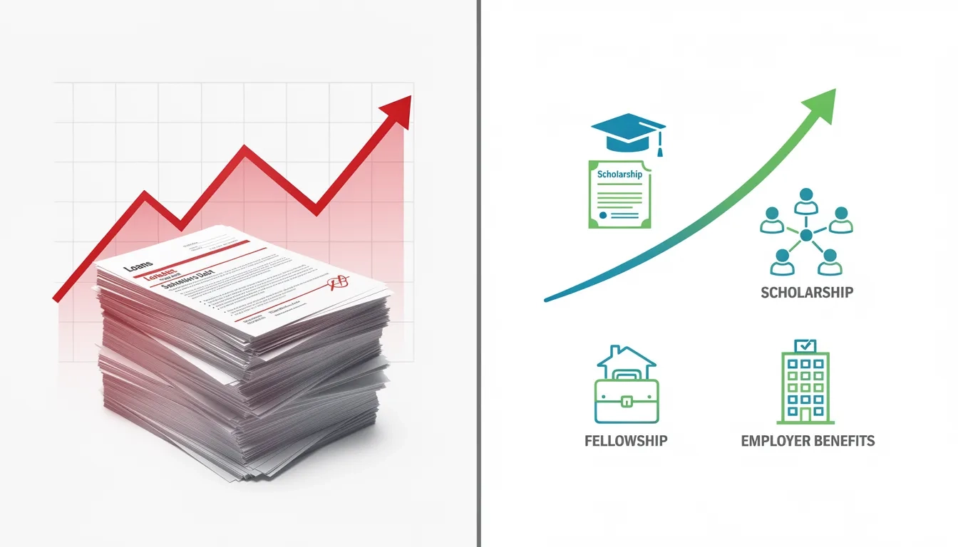 Comparison of student loan burden versus alternative graduate school funding paths