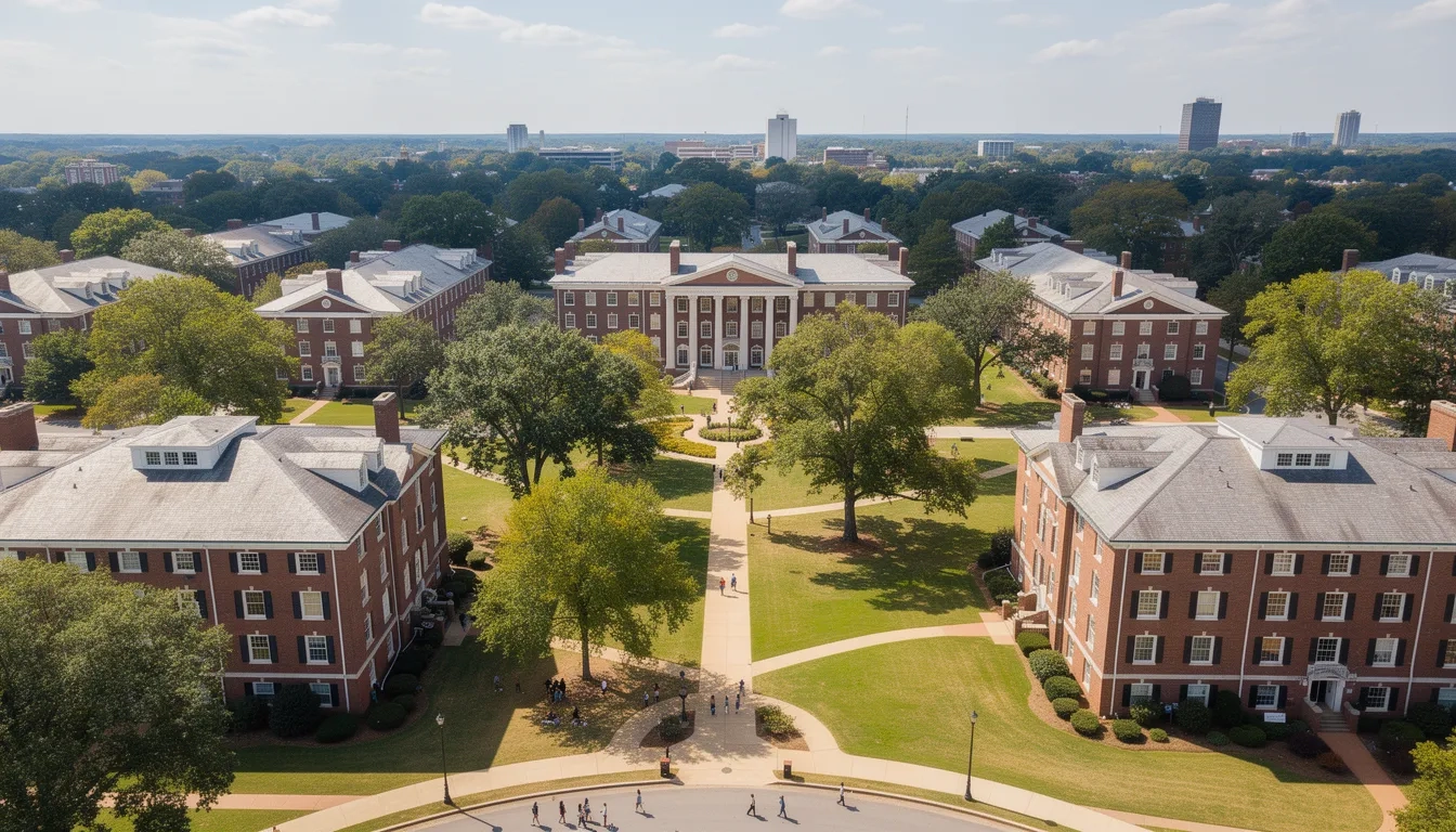 Morehouse College campus aerial view