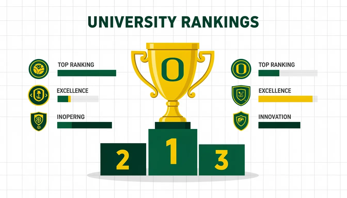 University of Oregon national and public university rankings visualization