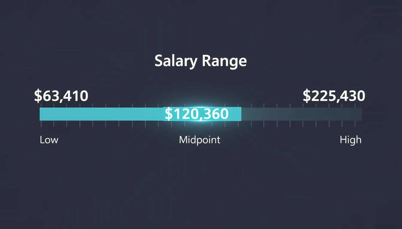 Cybersecurity professional salary range chart for 2026