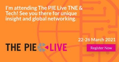 I&#8217;ll be attending the virtual The PIE Live TNE &#038; Tech event from March 22-26, 2021 #PIELive21