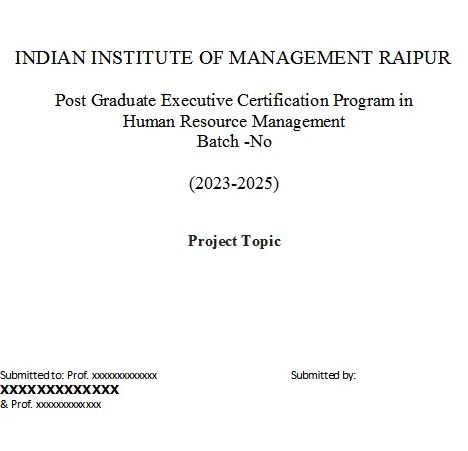 Help for IIM Projects for students