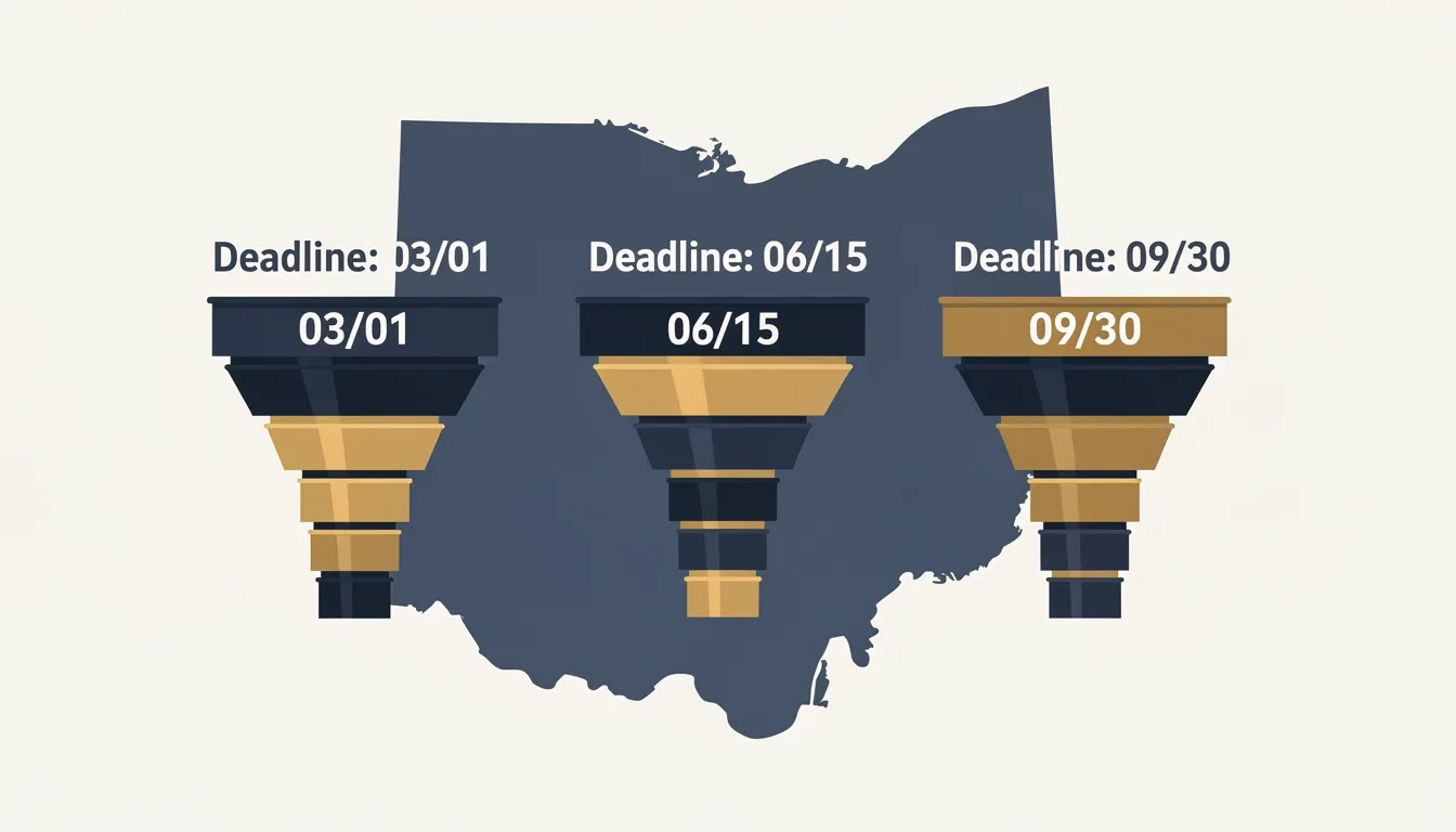 Three financial aid deadline pipelines for Ohio students
