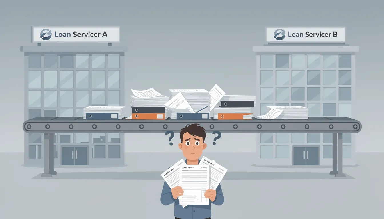 Illustration of loan servicer transfer causing duplicate account records