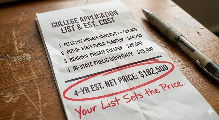 How Much Does College Cost? Data Shows Your List Drives It