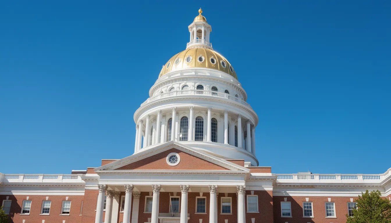 Massachusetts State House dome in Boston